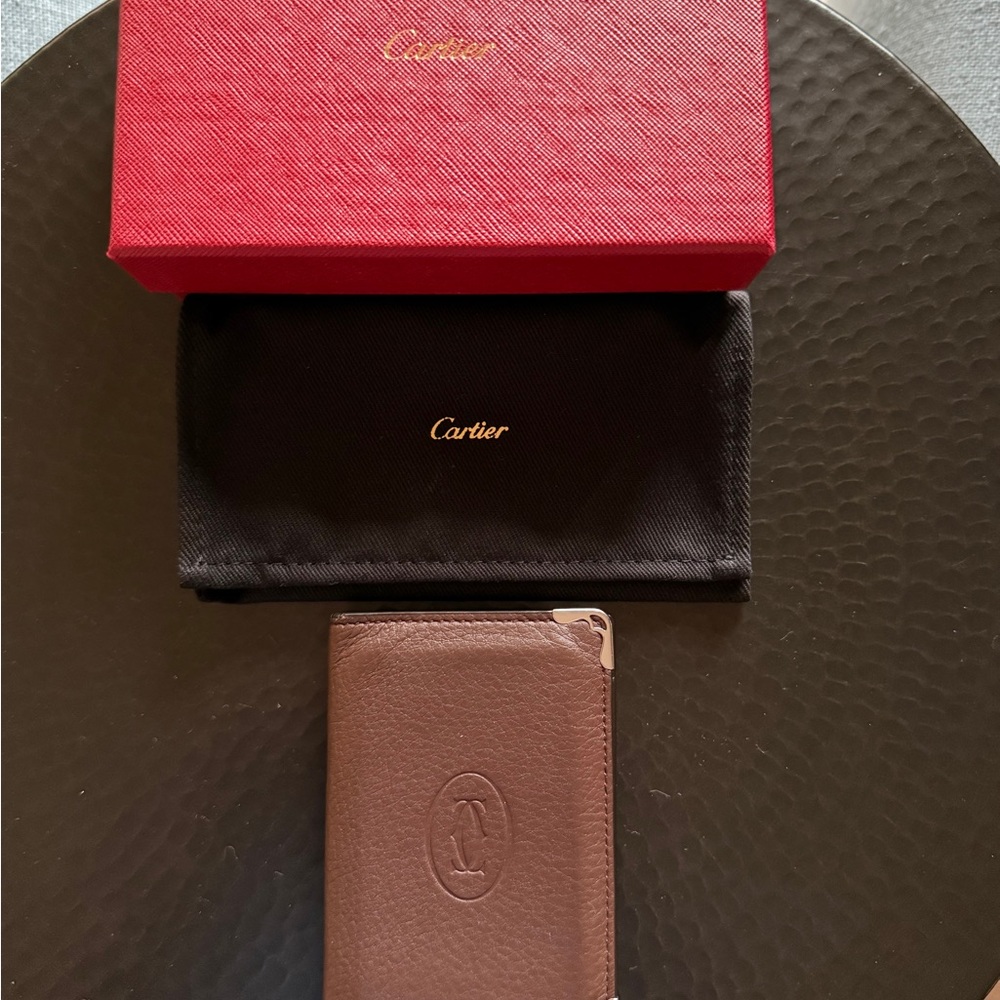 Cartier Brown Leather Card Holder